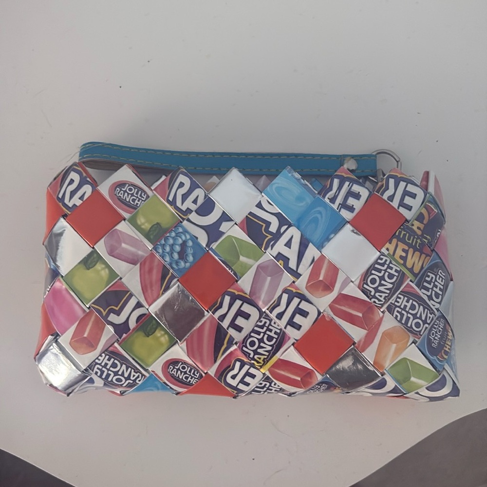 Wallet made out of candy wrappers. Good condition